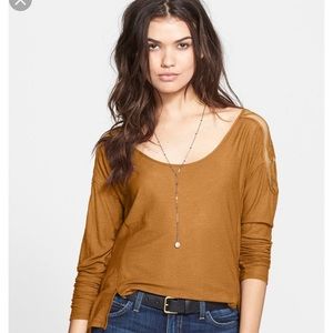 Free People new with tags Gatsby top in burnt umbe